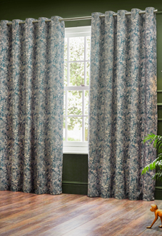 Bengal Eyelet, Wedgewood - Ready Made Curtains